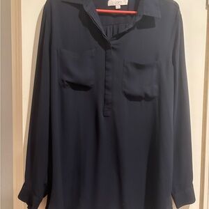 LOFT Navy Blouse